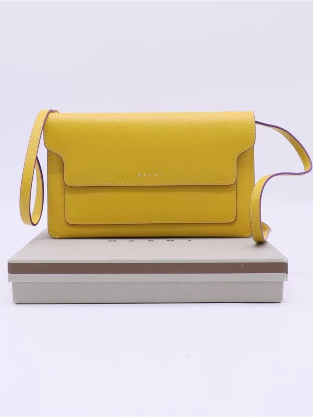 Marni Yellow Leather Crossbody Bag Excellent Condition With Box and Dust Bag